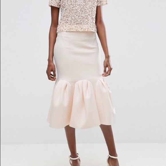 ASOS Dresses & Skirts - ASOS Scuba Frill Hem Skirt NWT